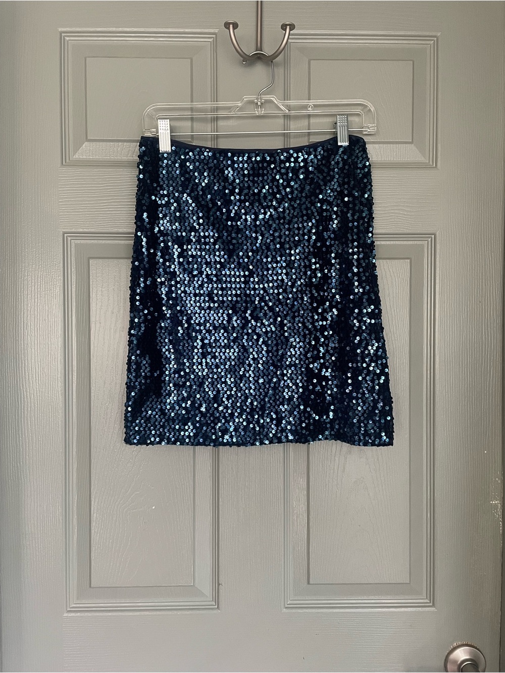 Molly Bracken Navy Sequin Mini Skirt